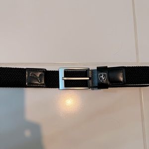 Black Puma Ferrari adjustable golf belt